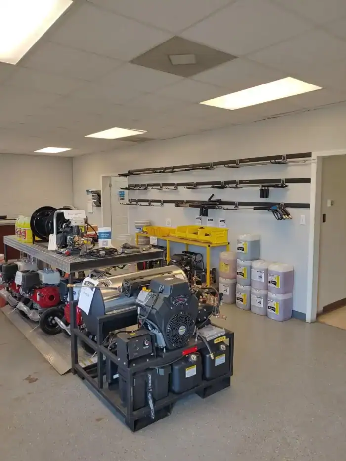 MVP Services Kernersville showroom — Landa pressure washer equipment and parts at 1500 Brookford Rd., Kernersville, NC